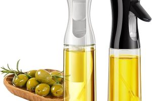 Orret Home Sprey Yağdanlık Cam Şişe Yağ Püskürtücü 225 ml Airfryer Kızartma Izgara Salata İçin Yağlık