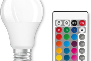 Orret Home 9W LED RGB Ampul – Uzaktan Kumandalı E27 Renkli Aydınlatma Ampulü, Çoklu Renk Modları, Ortam Işığı, Dekoratif RGB Led Ampul