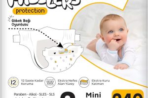 Paddlers Protection Bebek Bezi 2 Numara Mini (3-6 Kg) 240 Adet – Ekstra Jumbo Set, Maksimum Koruma