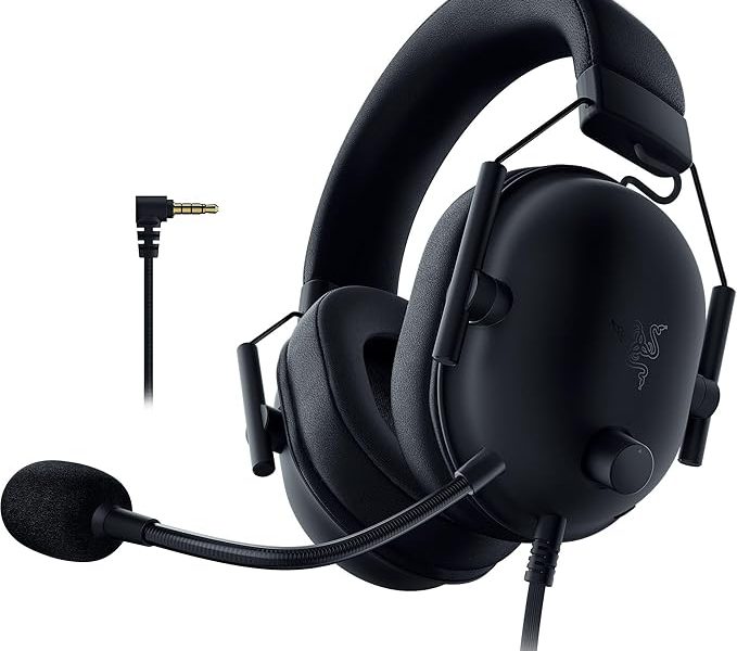Razer Blackshark V2 X (Xbox) – Xbox S|X konsolu için kablolu e-spor kulaklık (250g, kardioid mikrofon, 50mm sürücüler, pasif gürültü engelleme, 3,5mm konektör) Siyah