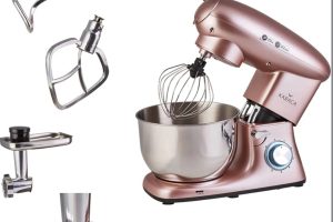 Karaca Multichef Stand Mikser, 1400W, 5.5L Hacim, Paslanmaz Çelik, Rose Gold