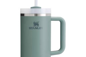 STANLEY Quencher H2.0 FlowState Pipetli Termos Bardak 1.18 Litre – Yeşil (Shale) | Paslanmaz Çelik