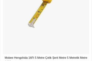 Mobee Hengshida 16Ft 5 Metre Çelik Şerit Metre 5 Metrelik Metre 1410