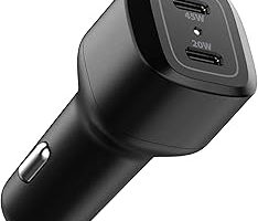Spigen 65W USB-C 2 Port Araç içi Hızlı Şarj Aleti PPS Desteği Akım Korumalı Güç Adaptörü Çakmaklık iPhone & Android & iPad & MacBook Type-C – ACP02562