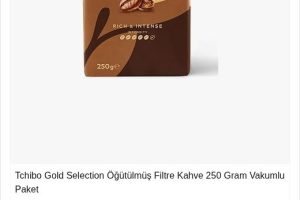 Tchibo Gold Selection Öğütülmüş Filtre Kahve 250 Gram Vakumlu Paket
