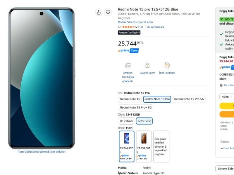 Redmi Note 15 pro 12G+512G Blue