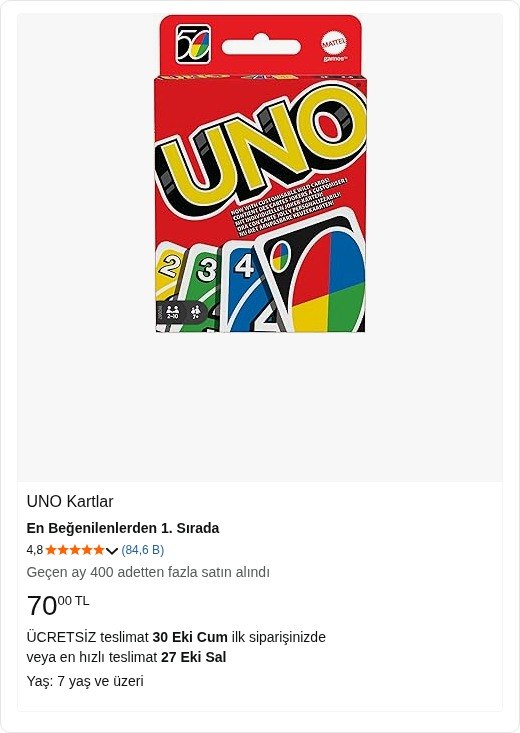 UNO Kartlar