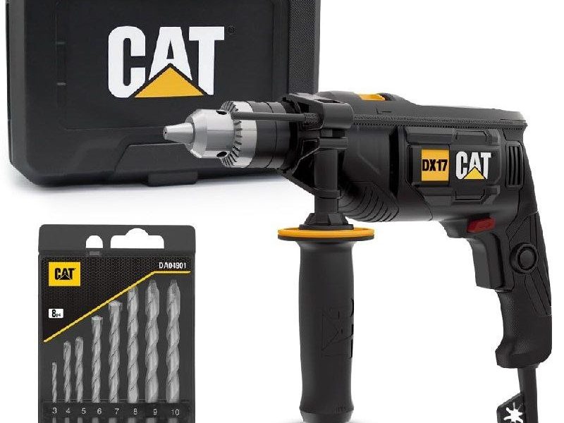 CAT DX17.1 750Watt 13mm Profesyonel Darbeli Matkap + 8 Parça Aksesuar