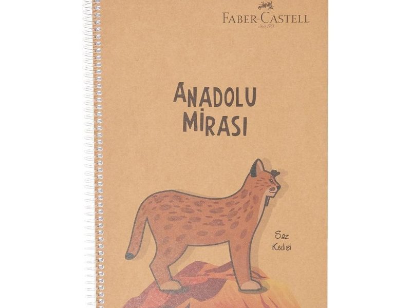 🛍️ Faber Castell Anadolu Mirası Spiralli Defter, A4, 100 Yaprak, 70g Kağıt, Çizgili, 500 Mikron PP Kapak, PET Spiralli, Asorti Renkler, Dayanıklı ve Ergonomik Kullanım