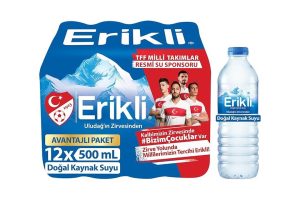 🛍️ Erikli Doğal Kaynak Suyu Pet Şişe 12×500 ml