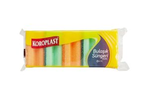 🛍️ Koroplast Çift Taraflı Oluklu Bulaşık Süngeri 5’li, Çizik & İz Bırakmaz, Yağ ve Leke Çıkarıcı Mutfak Temizlik Süngeri, Tava, Tencere, Tabak, Bardak, Çatal, Bıçak, Ocak, Tezgah, Cam & Seramik Yüzeyler