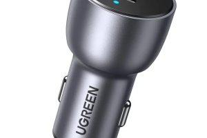 Ugreen 52.5 W Çift Port USB C-USB A PD-QC Hızlı Araç Şarj Cihazı
