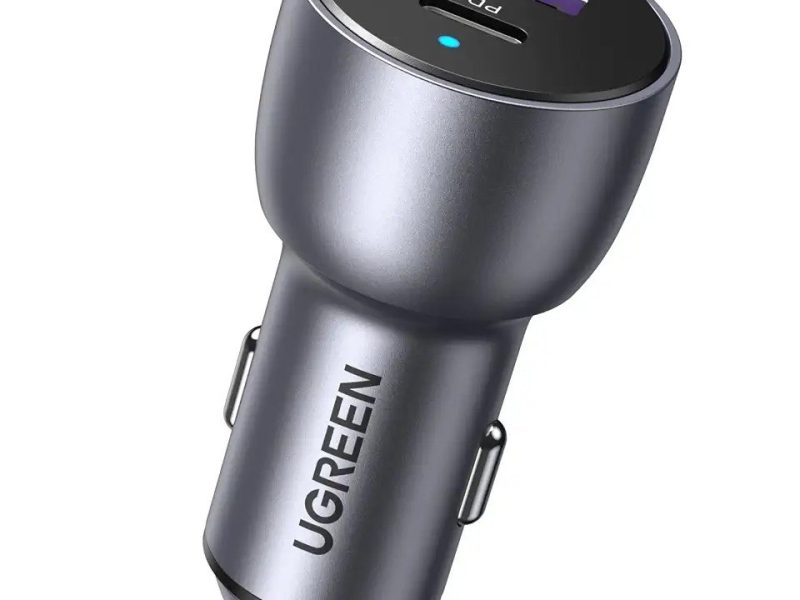 Ugreen 52.5 W Çift Port USB C-USB A PD-QC Hızlı Araç Şarj Cihazı