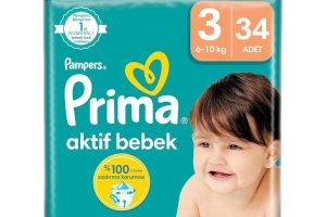 🛍️ Prima Bebek Bezi Aktif Bebek 3 Beden 34 Adet Standart Paket