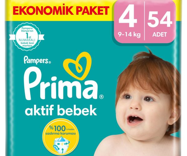 🚨 Prima Bebek Bezi Aktif Bebek 4 Beden 54 Adet Fırsat Paketi — %33 İndirim