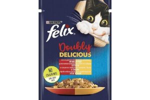 🚨 Felix Çifte Lezzet Yaş Kedi Maması, Sığır & Tavuklu, 85 g — %50 İndirim