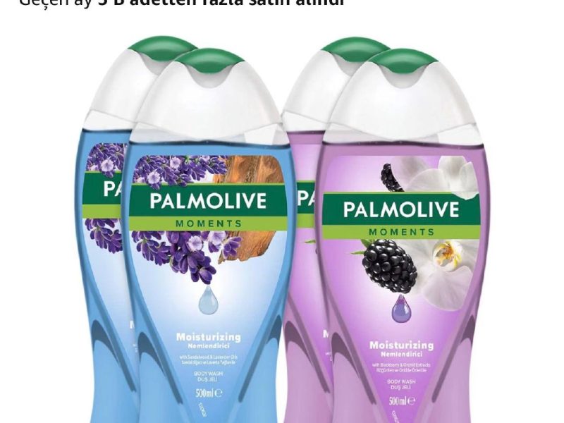Palmolive Moments Lavanta Yağları ve Böğürtlen ile Nemlendirici Banyo ve Duş Jeli 500ml x 4 Adet — %75 İndirim