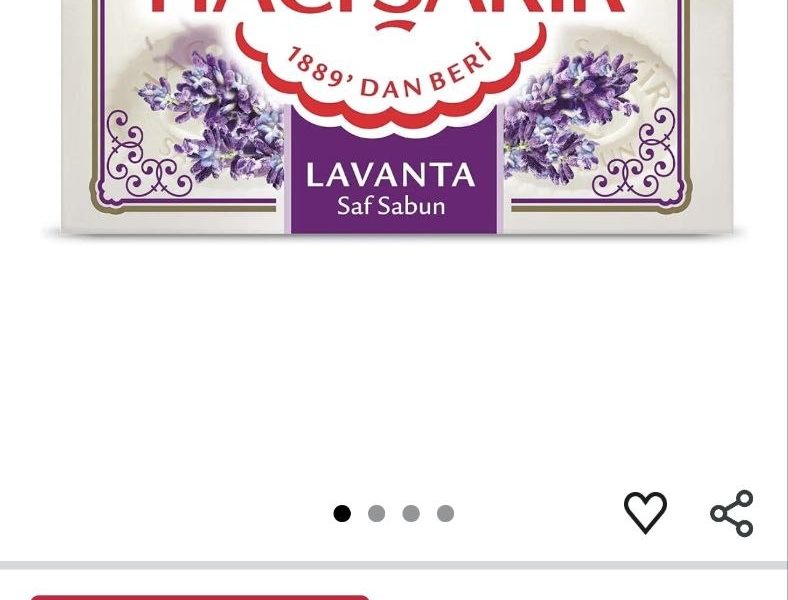 TUKIMA Hacı Şakir Lavanta Kalıp Sabun (4 Adet)