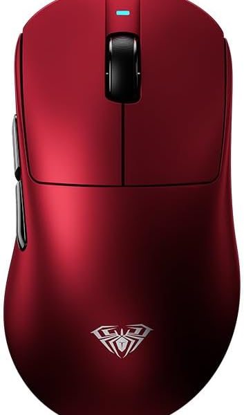 Aula SC900 Max PAW3950 Sensör 30000 DPI 8000Hz Kablolu ve Kablosuz Gaming Oyuncu Mouse Kırmızı