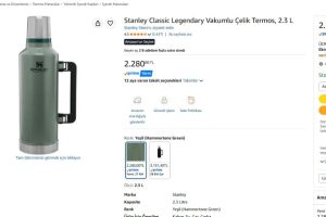 Stanley Classic Legendary Vakumlu Çelik Termos, 2.3 L
