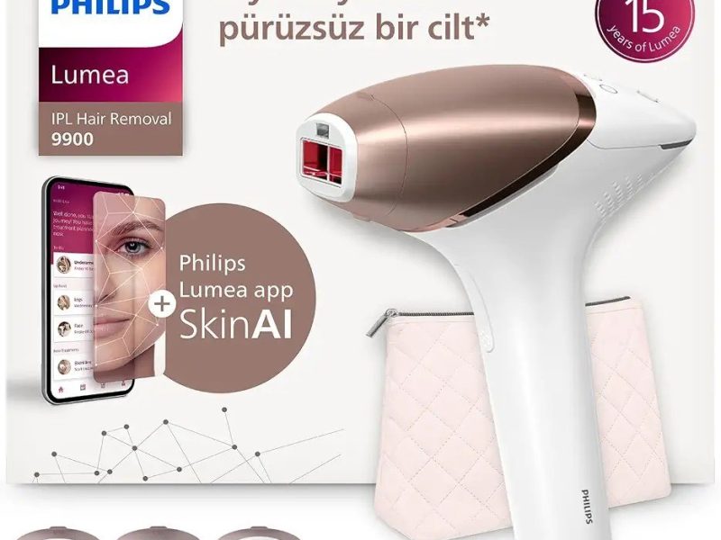 Philips Lumea 9900 Serisi BRI953/01 IPL Tüy Alma, SkinAI Uygulama,Vücut,Yüz ve Bikini,3 Başlık,Çanta
