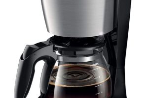 Philips filtresi kahve makinesi 1.2 litre kapasiteli otomatik kapanma, cam demlikli kolay doldurma zamanlayıcı siyah ve metal HD7529/20