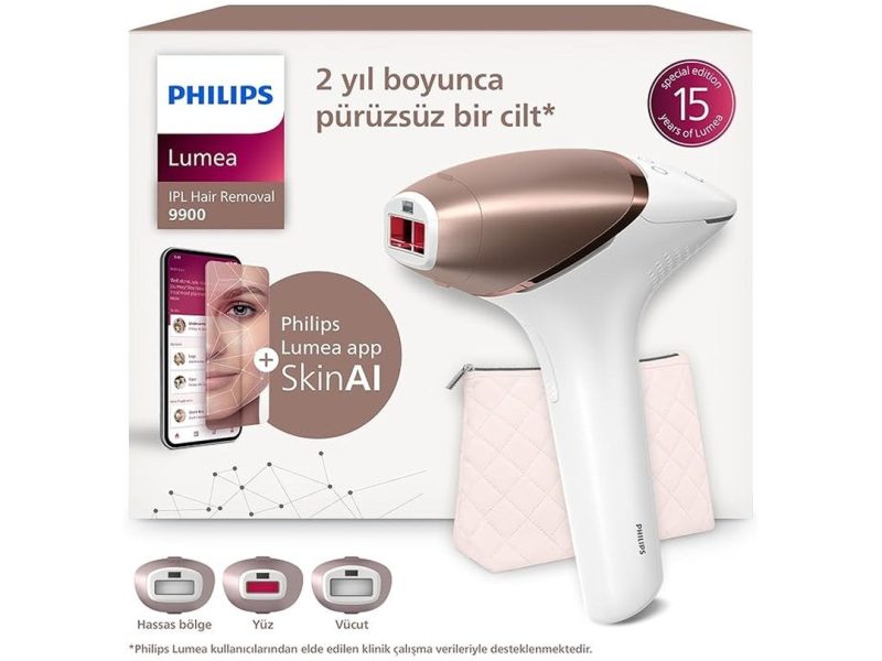 🛍️ Philips Lumea 9900 Serisi BRI953/01 IPL Tüy Alma, SkinAI Uygulama,Vücut,Yüz ve Bikini,3 Başlık,Çanta