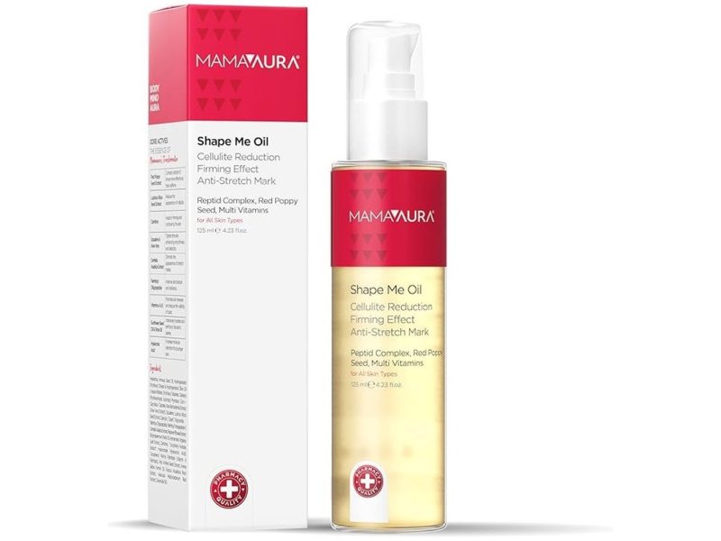 🛍️ Mamaaura Shape Me Oil, Doğum Sonrası Sıkılaştırıcı Çatlak ve Selülit Bakım Yağı, 125 ml