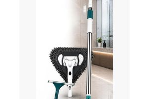 🛍️ Jouis 3’ü 1 Arada Tak Çıkar Camçekli Üçgen Mop Seti   Teleskopik Ayarlanabilir Saplı (80 125 cm), Mikrofiber Temizleme Başlıklı Cam, Fayans, Duvar, Ayna ve Duşakabin Temizleyici Paspas