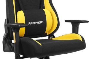 Rampage KL-R59 NOVA Ergonomik Oyuncu Koltuğu, Yüksek Sırtlı, Ayarlanabilir ve Yatarlı, 360° Döner, Siyah/Sarı