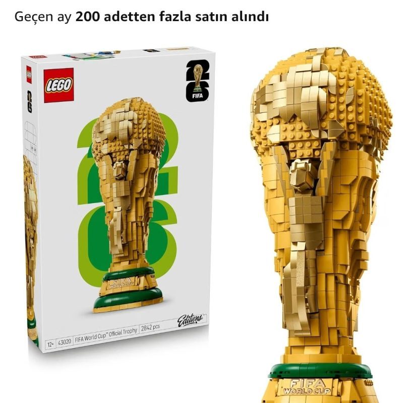 LEGO Editions FIFA Dünya Kupası Resmi Kupa 43020 | 12 Yaş ve Üzeri Çocuklar için 2 İnsan Figürü ve Levha İçeren Dekoratif Oyuncak Yapım Seti, Hediye