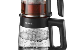 Philips 5000 Serisi Çay Makinesi – Otomatik Sıcak Tutma, 2,2L Ekstra Geniş Kapasite, 0,9L Cam Demlik, 1900W Güç (Hd7360/