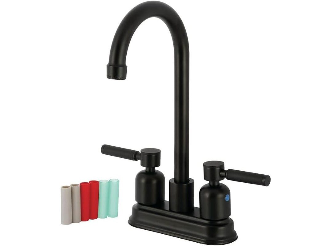 🛍️ Kingston Brass KB8490DKL Kaiser Bar Musluk, Mat Siyah, 11,56 x 9,31 x 4,75