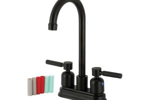 🛍️ Kingston Brass KB8490DKL Kaiser Bar Musluk, Mat Siyah, 11,56 x 9,31 x 4,75