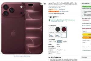 Apple iPhone 18 Pro Max, 256 GB, A20 Pro Çip