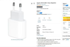 Apple 20 W USB-C Güç Adaptörü
