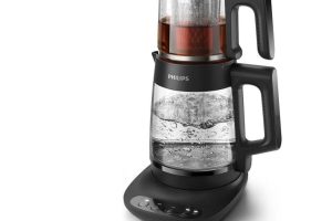 Philips 5000 Serisi Çay Makinesi – Otomatik Sıcak Tutma, 2,2L Ekstra Geniş Kapasite, 0,9L Cam Demlik, 1900W Güç (Hd7360/