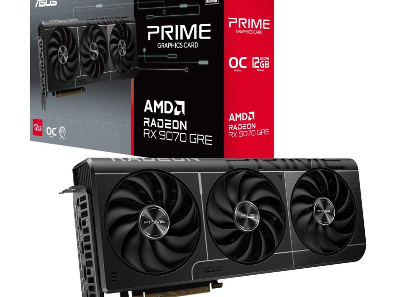 🚨 ASUS Prime Radeon RX 9070 GRE OC Edition Oyun Grafik Kartı (AMD Radeon RX 9070, PCIe 5.0, HDMI/DP 2.1, Çift BIOS Anahtarı, Axial Tech Fan, 2.5 Yuva Tasarımı, MaxContact, PRIME-RX9070GRE-O12G)