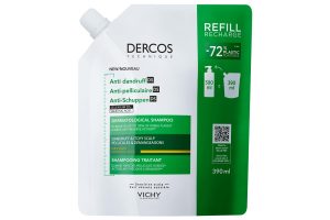 🚨 VICHY Dercos Anti Dandruff Kuru Saçlar İçin Kepek Karşıtı Bakım Şampuanı Yeniden Dolum Paketi 390 ml — %32 İndirim