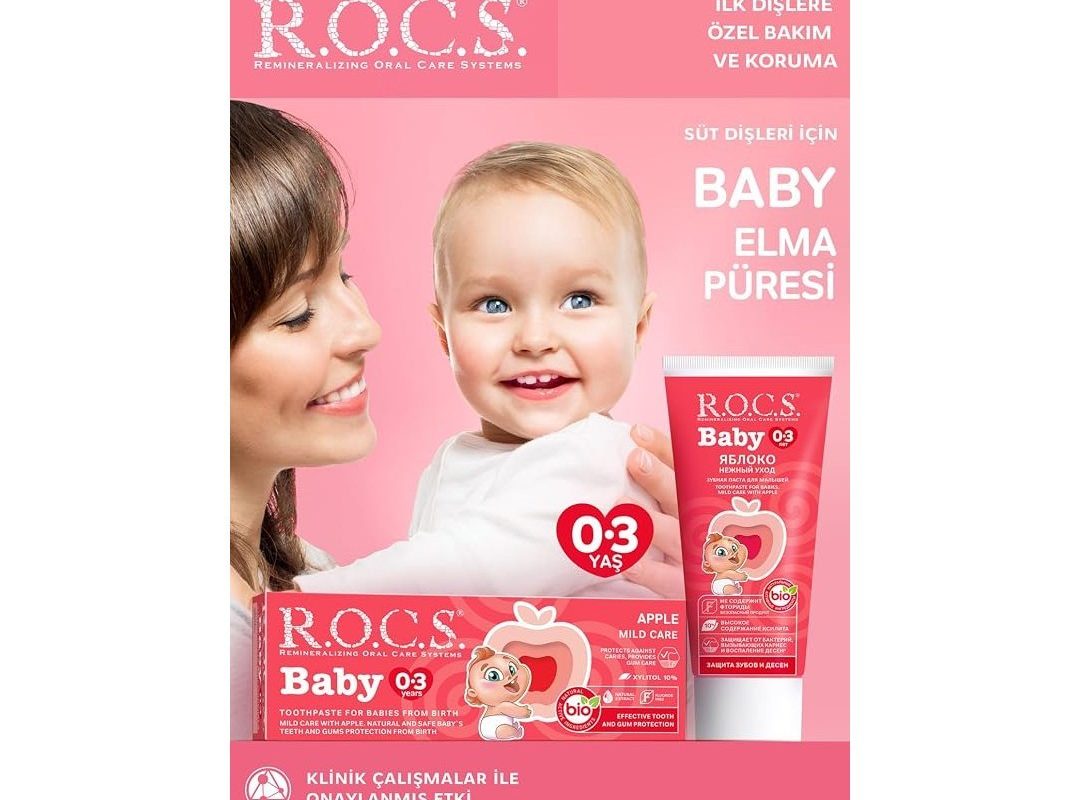 🛍️ R.O.C.S. R.O.C.S Baby Diş Macunu Elma Püresi 0 3 Ay
