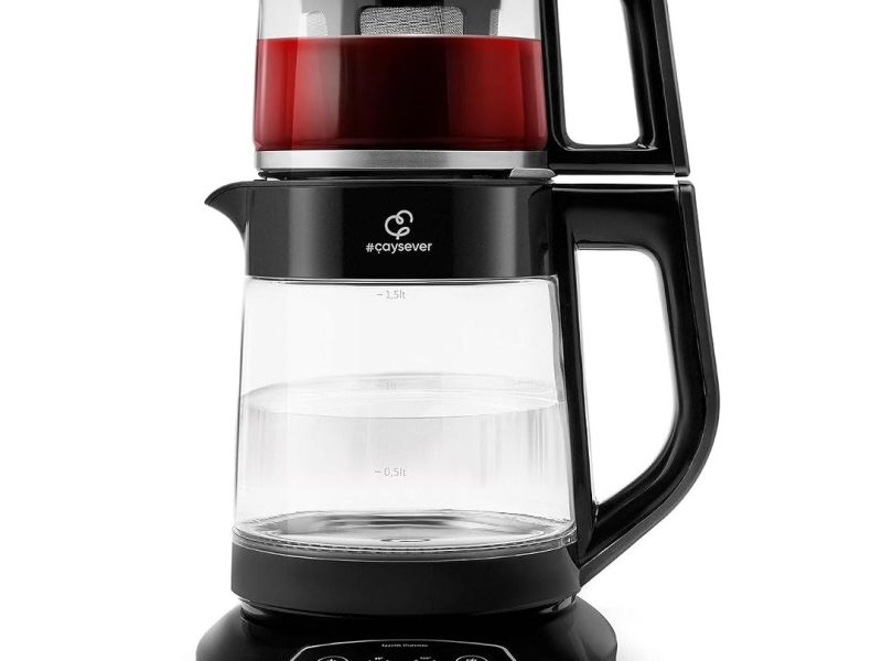 🛍 KARACA Çaysever 3 in 1 Konuşan Cam Çay Makinesi Su Isıtıcı ve Mama Suyu Hazırlama 1700W Black