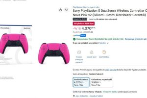 Sony PlayStation 5 DualSense Wireless Controller Oyun Kolu – DS Nova Pink v2 (Bilkom – Resmi Distribütör Garantili)