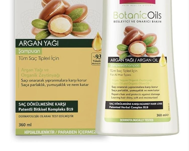 Bioblas Saç Dökülmesine Karşı Bitkisel Şampuan – Argan & Zeytinyağı İçerikli, Biocomplex B19, Parlaklık ve Onarım Sağlayan Şampuan, 360 ml
