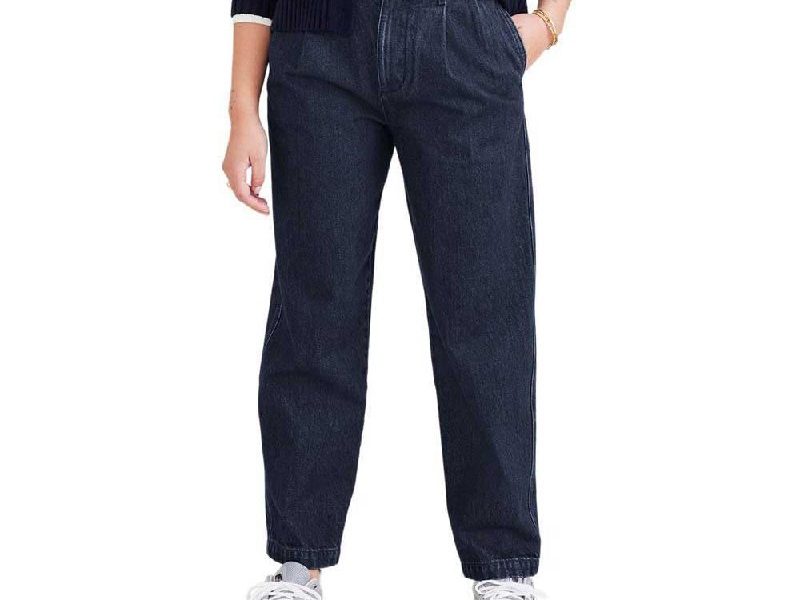 🚨 Dockers High Waist Pleated Original Khaki Tapered Pantolon Klasik Pantolon Kadın