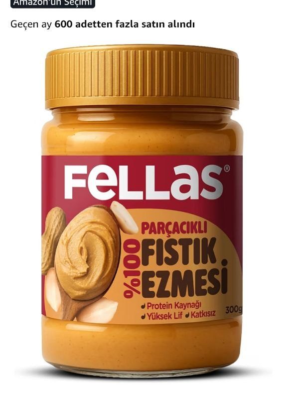 Fellas fıstık ezmesi %100