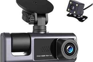 H309 Full Hd 1080P Üç Kameralı Araç Içi Kamera Araba Güvenlik Kamerası Gece Görüşü Ön Geri iç Kayıt IR LED