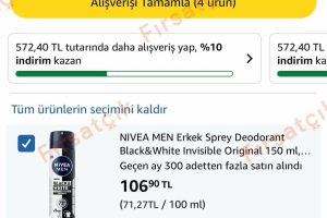 Nivea Men Sprey Deodorant Black&White 150 ml Erkek Deodorant