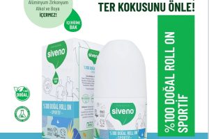 Siveno %100 Doğal Roll-On Sportif Sporcu Deodorant Ter Kokusu Önleyici Bitkisel Lekesiz Vegan 50 ml
