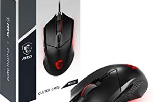 MSI GG CLUTCH GM08 GAMING MOUSE 4.200 DPI PIXART PAW3519 OPTIK SENSOR RED LED 1.8M KABLO AYARLANABILIR AGIRLIK ALTIN KAPLAMA USB BAGLANTI OYUNCU FARESI
